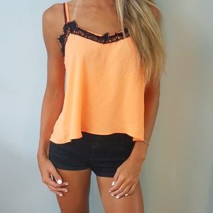 Spaghetti Strap Lace Tank